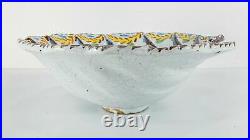 Antique English or French Polychrome Delft Faience Shell Shaped Barbers Bowl