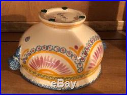 Antique Faience French Henriot Corbeille Quimper 1930 -small tureen