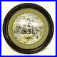 Antique-Faience-Pottery-Plate-in-Round-Wooden-Frame-W-Children-Playing-Motif-01-pfkc