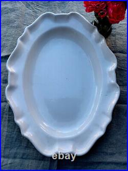 Antique French 18th Century Faience Creamware Platter