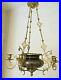 Antique-French-CHOISY-LE-ROI-Faience-Dragon-gothic-castle-chandelier-candles-01-pvw