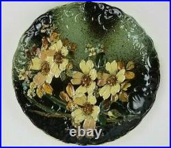 Antique French Faience Art Pottery Charger Plate Plaque Attrib. To EMILE GALLE