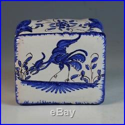 Antique French Faience Box with Lid
