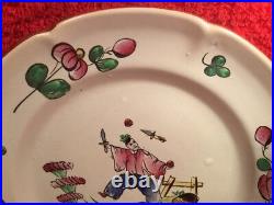 Antique French Faience Chinoiserie Hand Painted Plate c. 1800's