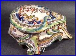 Antique French Faience Covered Dish