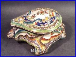 Antique French Faience Covered Dish