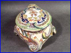 Antique French Faience Covered Dish