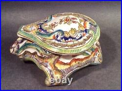 Antique French Faience Covered Dish