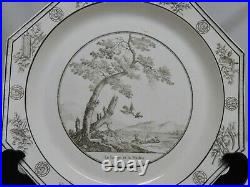 Antique French Faience Creil Plate, Fables of La Fontaine 80591