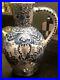 Antique-French-Faience-Delft-Blue-And-White-pitcher-19th-century-Beautiful-01-eycd