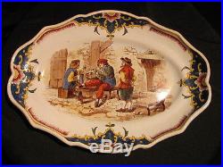 Antique French Faience Hand Painted Platter 18th Century