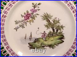 Antique French Faience Hand Painted Wall Plate c. 1830