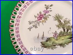 Antique French Faience Hand Painted Wall Plate c. 1830