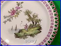 Antique French Faience Hand Painted Wall Plate c. 1830