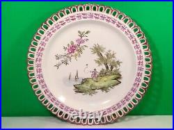 Antique French Faience Hand Painted Wall Plate c. 1830