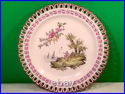 Antique French Faience Hand Painted Wall Plate c. 1830