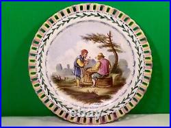 Antique French Faience Hand Painted plate c. 1800's