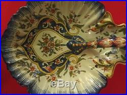 Antique French Faience Handled Tray