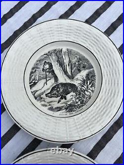 Antique French Faience Hunting Plates c. 1880-1930