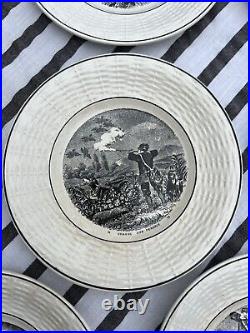 Antique French Faience Hunting Plates c. 1880-1930