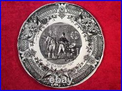 Antique French Faience Napoleon Plate