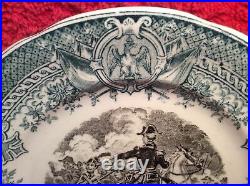 Antique French Faience Napoleon on Horseback Plate 1880-1930