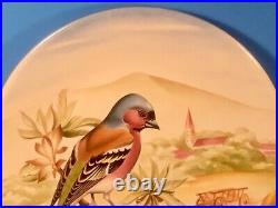 Antique French Faience Plate Chickadee Bird Plate c. 1891-1922