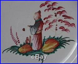 Antique French Faience Plate Les Islettes Luneville Pottery Ca. 1800 Tin Glazed