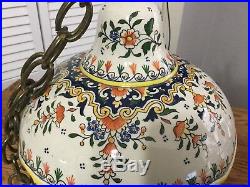 Antique French Faience Porcelain Birdcage
