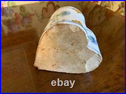 Antique French Faience Pottery Ink Stand Hand Painted