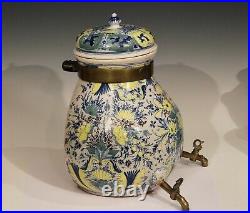 Antique French Faience Pottery Nevers 18th Century Cistern Lavabo Fountain
