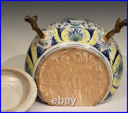 Antique French Faience Pottery Nevers 18th Century Cistern Lavabo Fountain