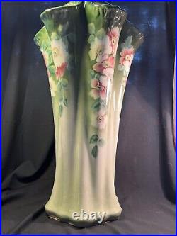 Antique French Faience Rare, Large Umbella Stand by K&G c. 1890 from Nancy
