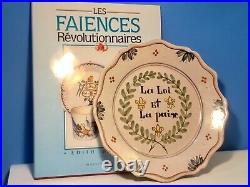Antique French Faience Revolutionary Plate c. 1800's