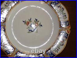 Antique French Faience Rouen Hand Painted charger / tray / cabinet plate 34 cm