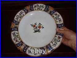 Antique French Faience Rouen Hand Painted charger / tray / cabinet plate 34 cm