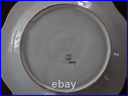 Antique French Faience Rouen Hand Painted charger / tray / cabinet plate 34 cm