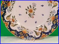 Antique French Faience Rouen Plate c. 1900 8.5 inches wide