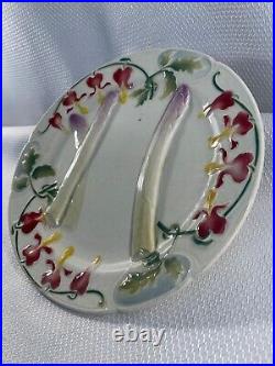 Antique French Faience Saint Clement Asparagus Plate