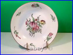 Antique French Faience Spring Floral Bowl Luneville