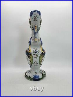 Antique French Faience Vase Signed & Numbered 9.5 Tall