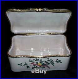 Antique French Faience Veuve Perrin Large Box circa 1786-1803