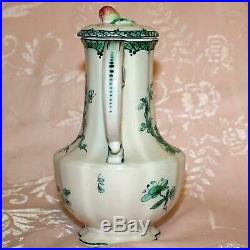 Antique French Faience Veuve Perrin Pot With Lid, Chinoiserie, Gargoyle Spout