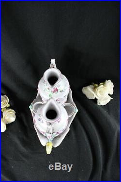 Antique French Faience Vinegar oil table set pitcher Dragon gothic Quimper