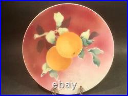 Antique French Faience Wall Plate with Oranges & Leaves Plate