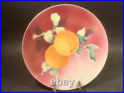 Antique French Faience Wall Plate with Oranges & Leaves Plate