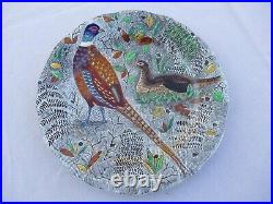 Antique French Gien Ramb0uillet Dinner Plate Pheasant Hunting Scene J. Bertholle