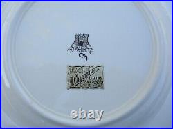 Antique French Gien Ramb0uillet Dinner Plate Pheasant Hunting Scene J. Bertholle