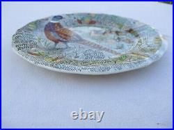 Antique French Gien Ramb0uillet Dinner Plate Pheasant Hunting Scene J. Bertholle