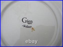 Antique French Gien Rambouillet Salad Plate Partidges Hunting Scene J. Bertholle